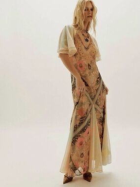 Free People - Celatial Nights Bohemian Floral Maxi Dress - NWOT